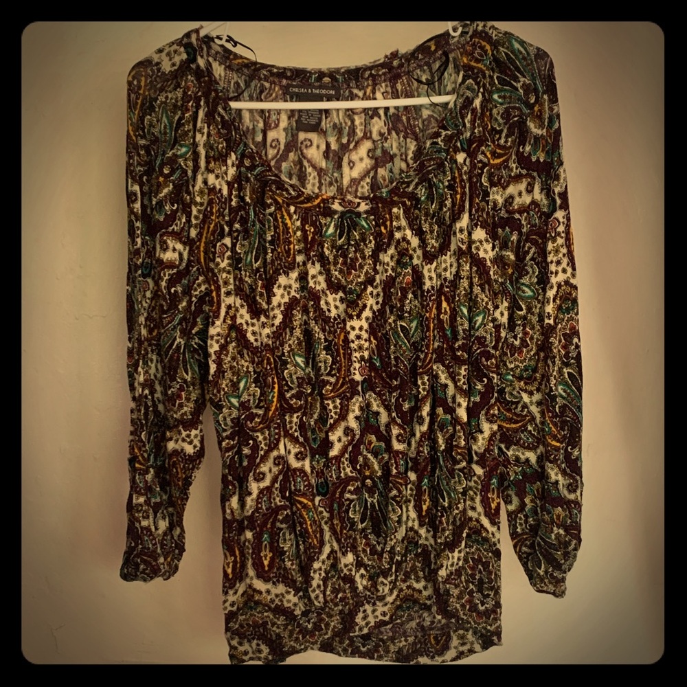 Paisley Peasant Blouse